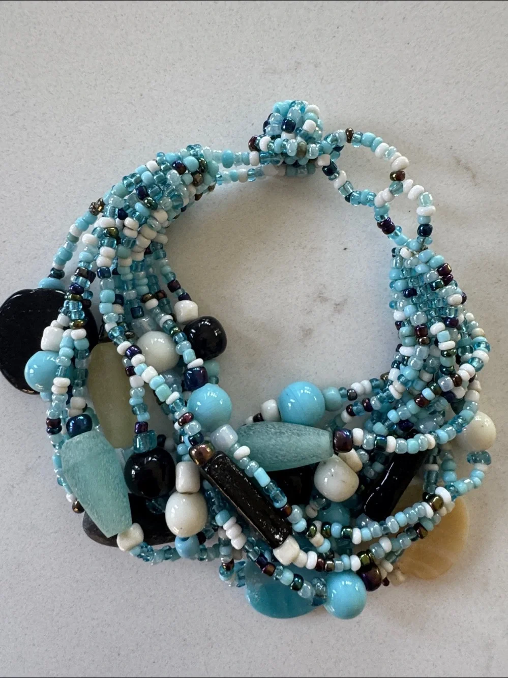 Multi-Strand Turquoise Beaded Bracelet - Women Jewelry NWOT